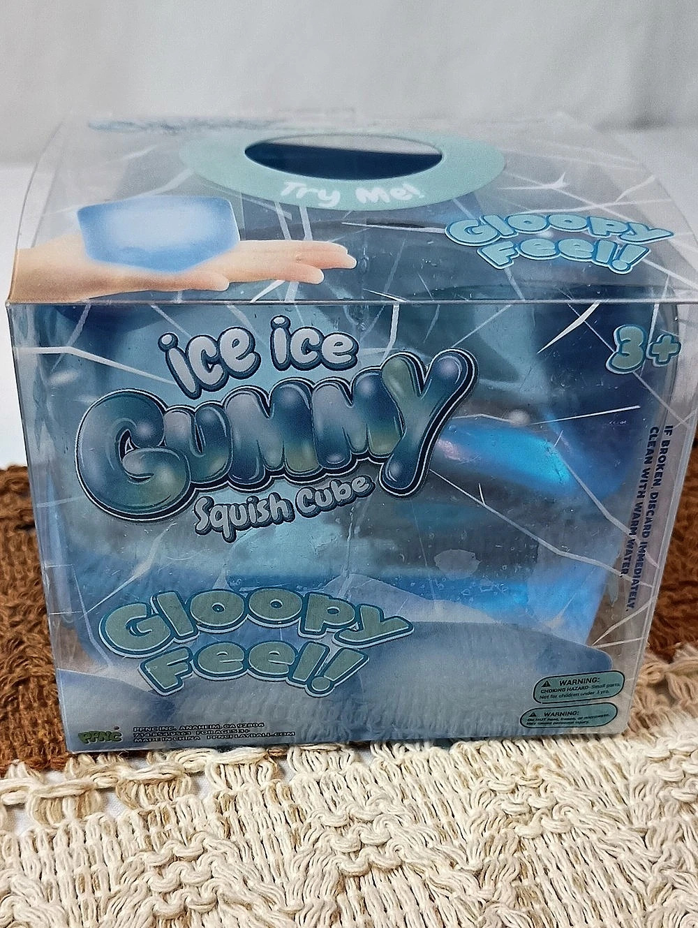 Ice Gummy Squish Cube Blue Squish Cube Toy Blue New Fidget